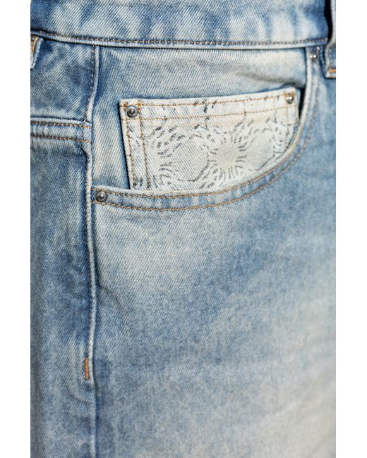 Amiri Blue Ma Quad Cuff Straight Leg Jeans for men