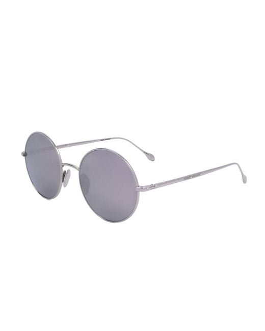 Isabel Marant White Round-Frame Sunglasses