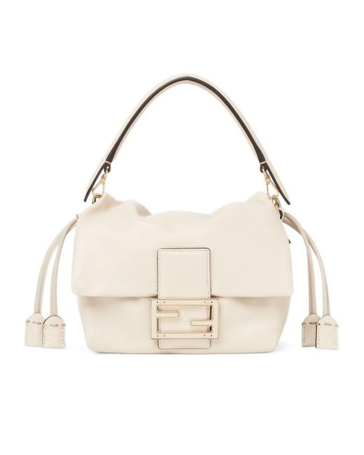 Fendi Natural Mamma Baguette Small Shoulder Bag