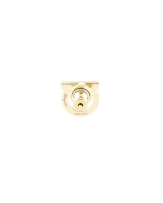 Ferragamo Metallic Ferragamo Gancini Stud Earrings
