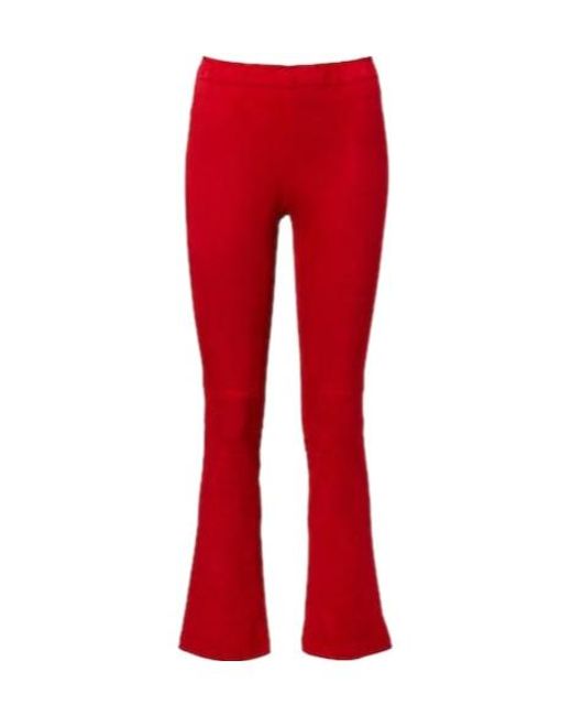 Stouls Red Jp Twenty Slim Suede Pants