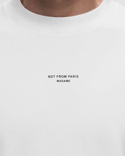 Drole de Monsieur White Drôle De Monsieur Slogan Logo T-Shirt for men