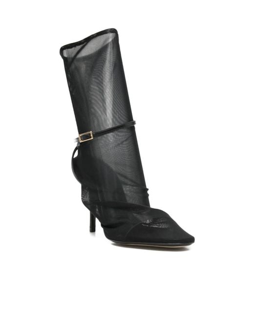 ALEVI Black Buckle-Strap Ankle Boots