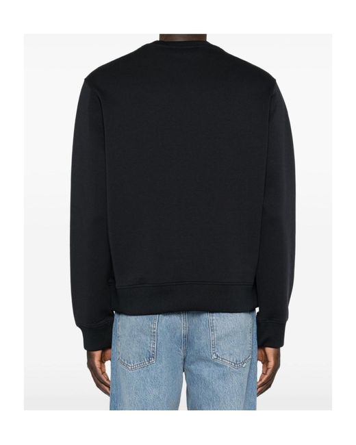 Emporio Armani Black Logo-Print Crew-Neck Sweatshirt for men