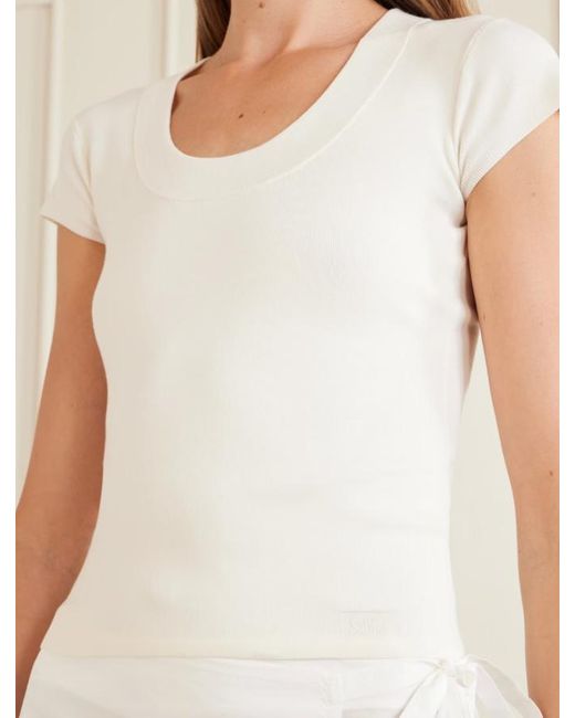 Sir White Crew Neck Short-Sleeved T-Shirt