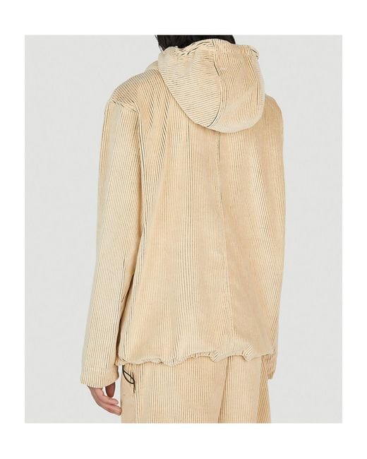 RANRA Natural Steinn Drawstring Corduroy Hoodie for men