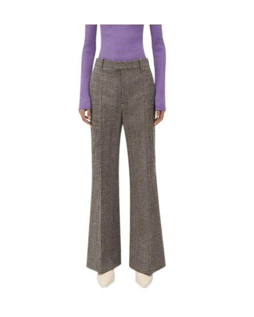 Bottega Veneta Gray Flared Pants