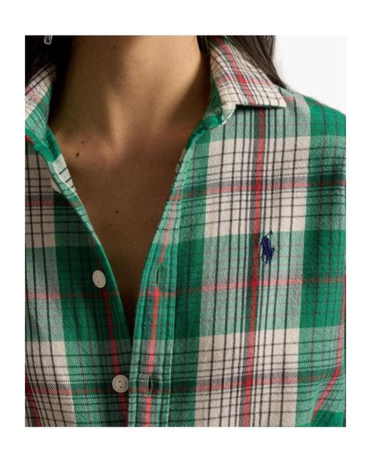 Polo Ralph Lauren Green Plaid-Pattern Shirt