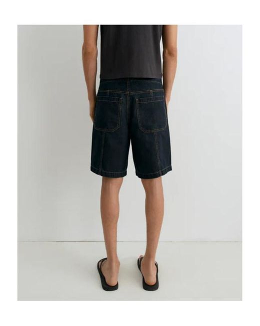 GIMAGUAS Blue Relaxed Fit Drawstring Shorts for men