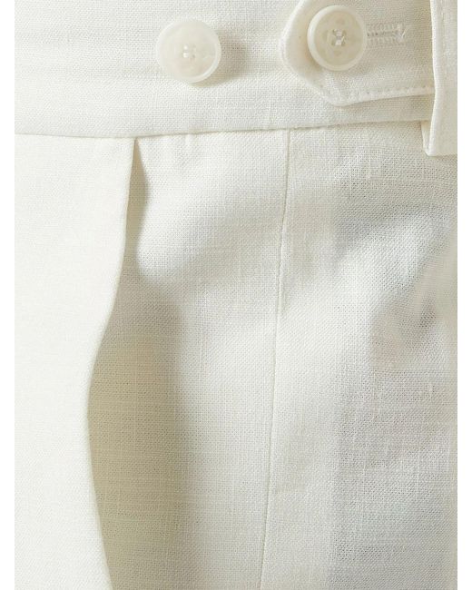 Casablanca White Pleated Pocketed Tailored Trousers for men