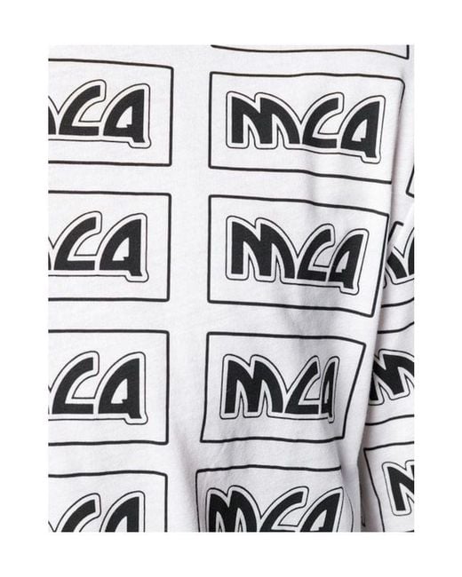 McQueen White Printed Logot-Shirt for men