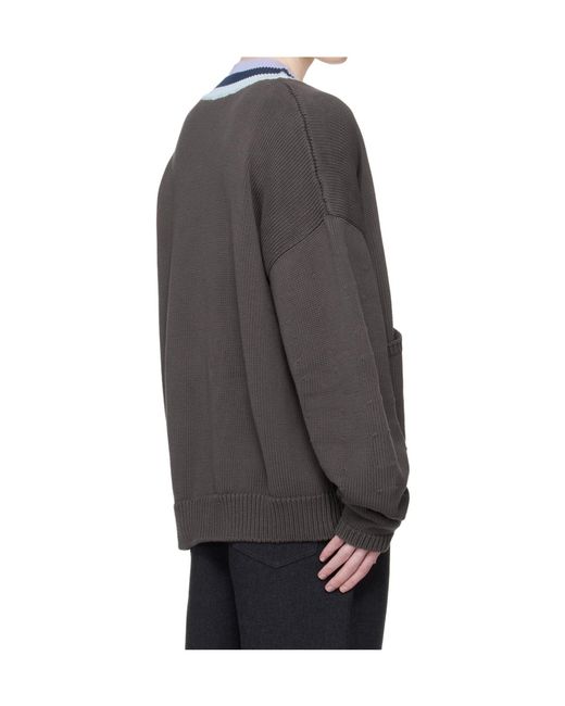 Edward Cuming Blue Heart Throb Long-Sleeve Knit Cardigan for men