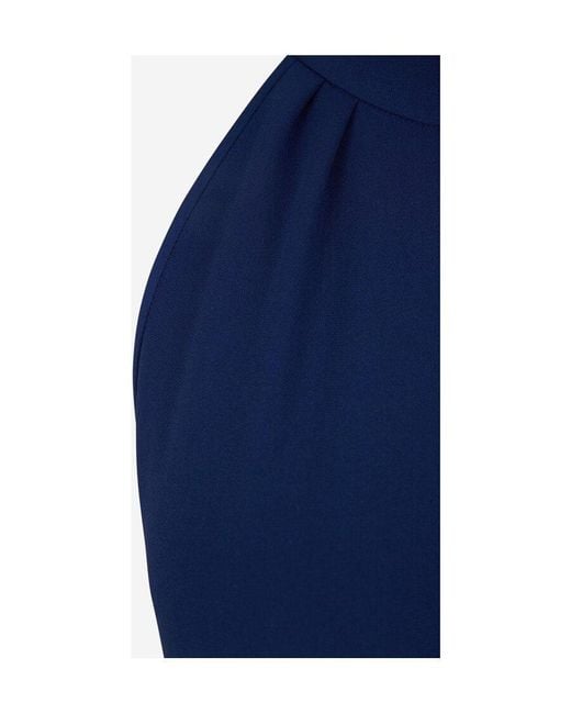 Stella McCartney Blue Magnolia Bare-Back Dress