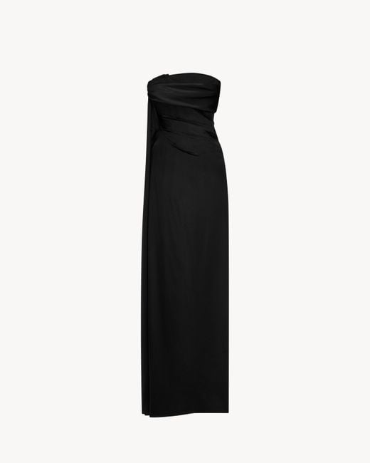 Saint Laurent Black Strapless Dress
