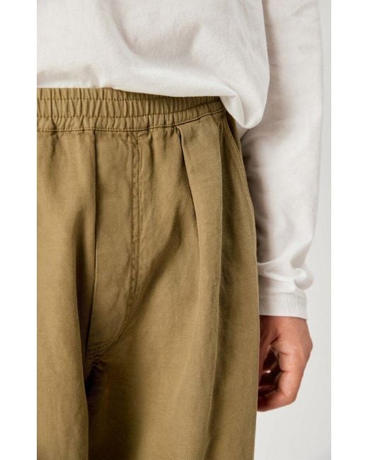 American Vintage Green Elastic-Waist Casual Trousers for men