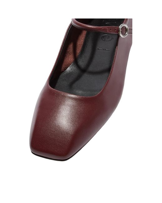 Aeyde Brown Nappa Leather Flat Shoes