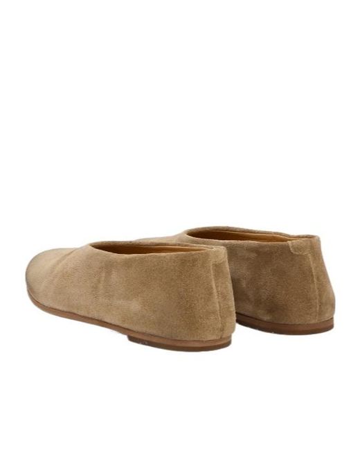 Marsèll Brown Marsèll Coltellaccio Basalt Leather Ballerina Shoes