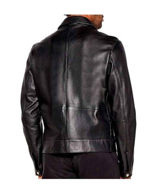 Boss Black Leather Jacket for men