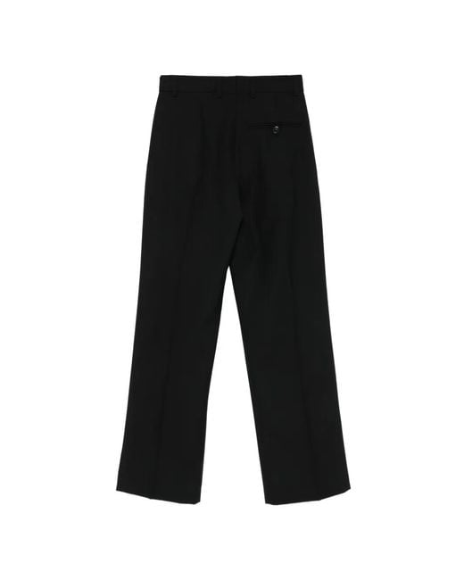 Stella McCartney Black Pleated Wide-Leg Trousers