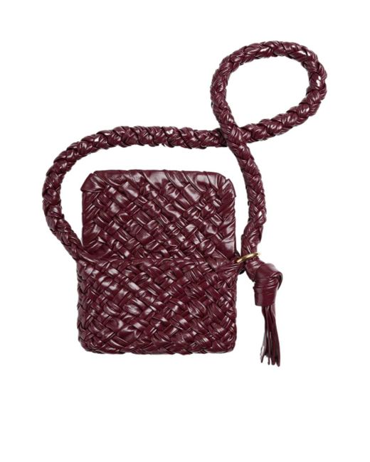 Bottega Veneta Purple Small Kalimero Città Shoulder Bag