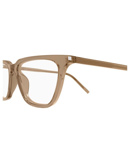 Saint Laurent White Rectangle-Frame Glasses for men