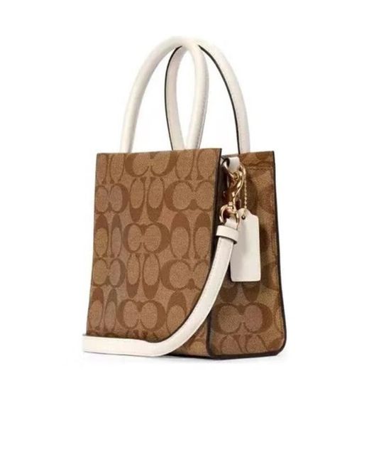 COACH Brown Mini Cally Skew Cross Package