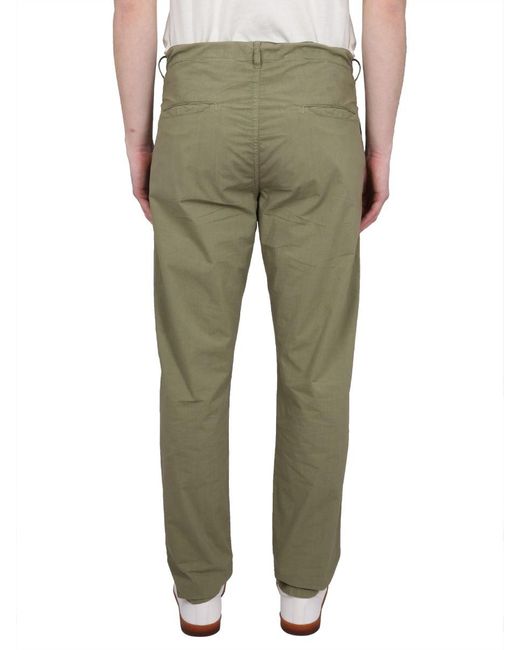 Aspesi Green Straight-Leg Cotton Chino Trousers for men