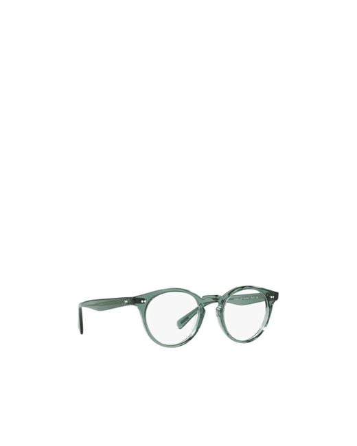 Oliver Peoples White Round-Frame Glasses for men