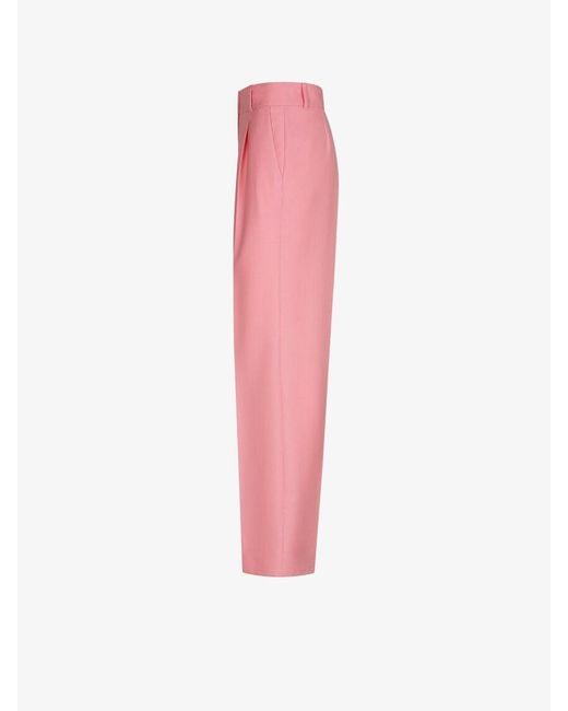 Givenchy Pink High-Waisted Tailored Trousers
