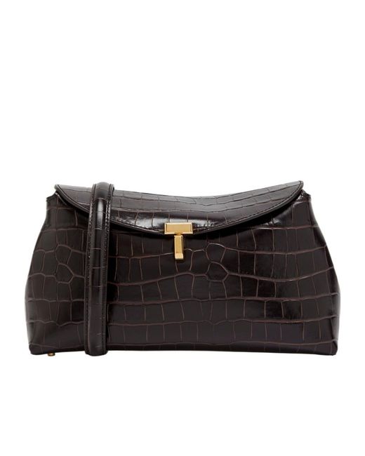 Totême Black Leather Clutch