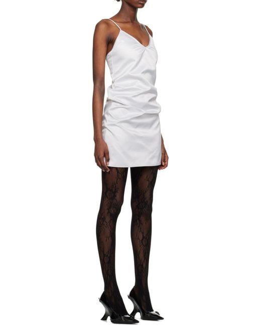 we11done White Logo Halter Skirt