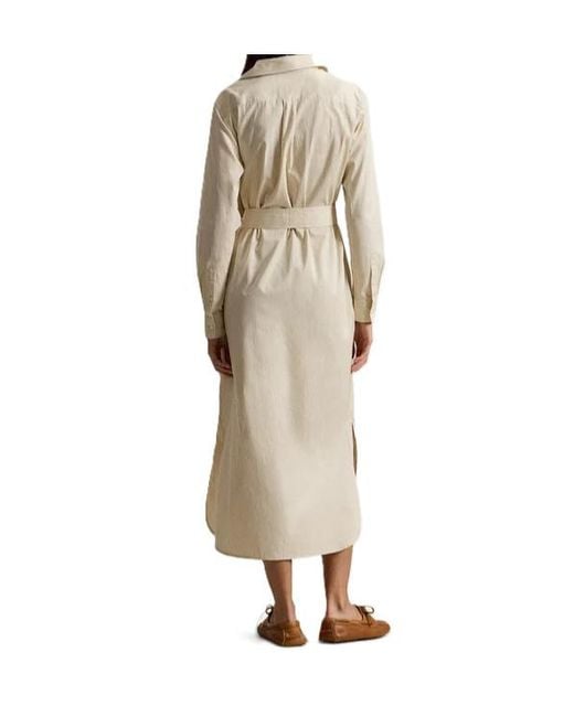 Polo Ralph Lauren Natural Belted Shirt Midi Dress