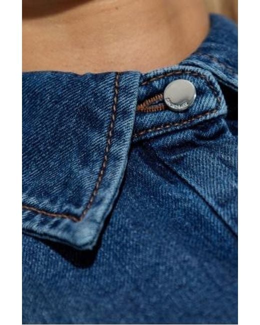 Sportmax Blue Eridani Button-Up Denim Jacket