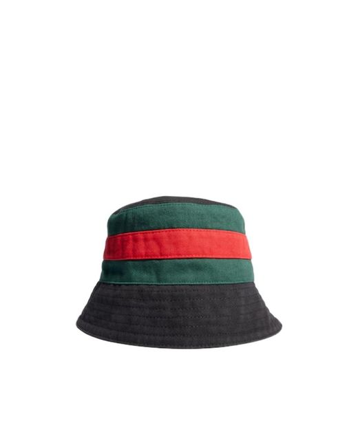 Gucci White Stripe Detailed Bucket Hat for men