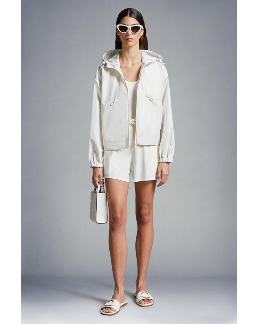 Moncler White Viscose Shorts