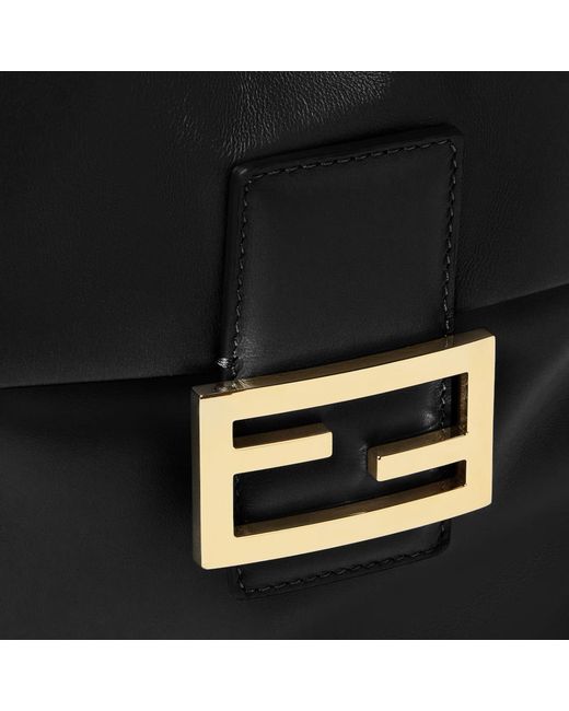 Fendi Black Ff Clasp Drawstring Backpack