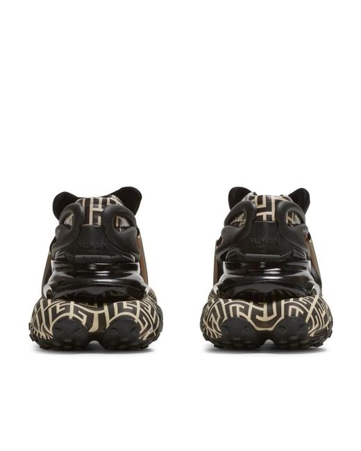 Balmain Black Unicorn Lace-Up Sneakers for men