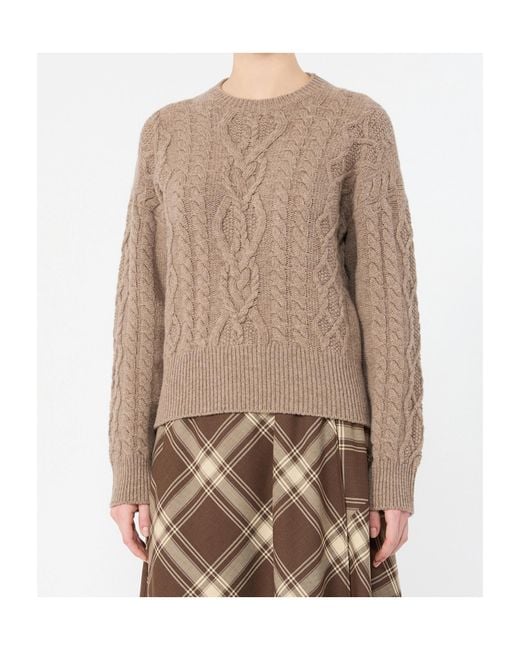 Weekend by Maxmara Natural Wkdalben Cable Knit Sweater