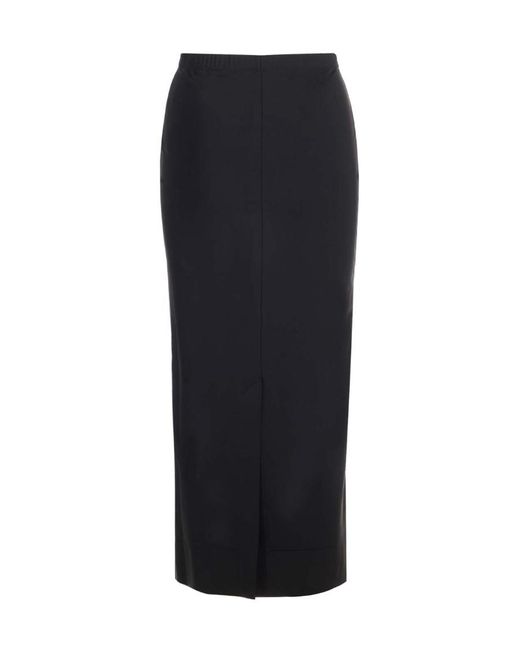 Alexander Wang Black Logo-Embroidered Pencil Skirt