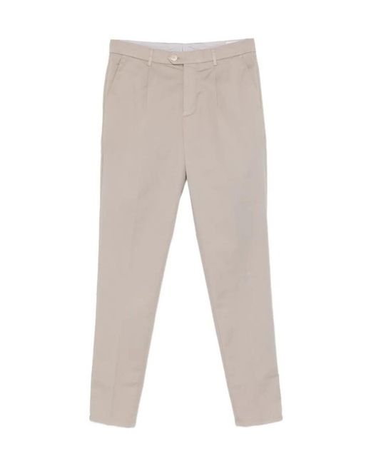 Brunello Cucinelli Gray Pleated Trousers for men