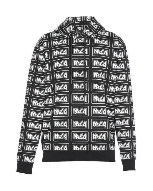 McQ Alexander McQueen Gray Printed Logo Hooded Sweater for men
