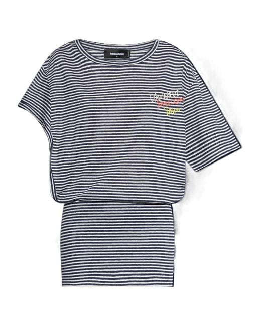 DSquared² Blue Summer Lovers Breezy Dress