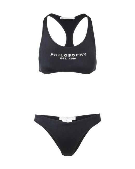 Philosophy Di Lorenzo Serafini Black Logo Bikini