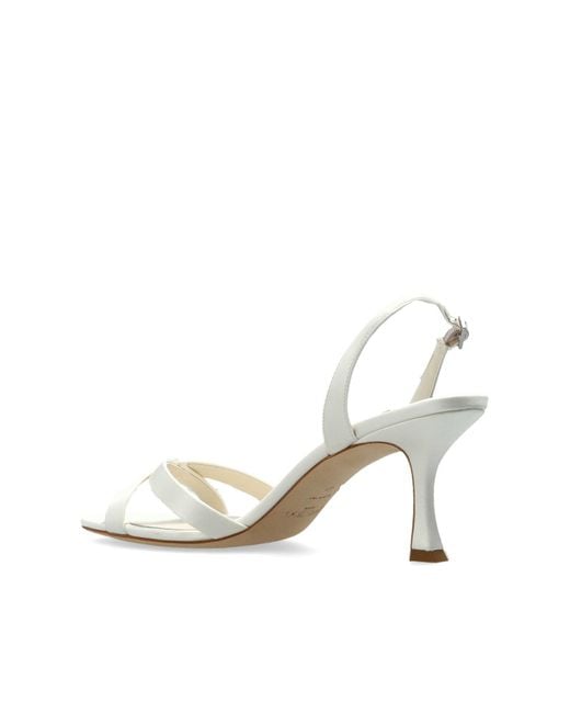 Jimmy Choo White 'Elsy' Heeled Sandals
