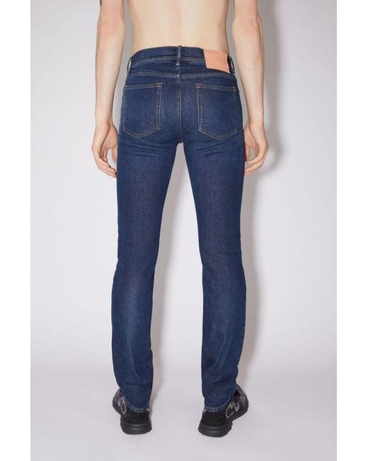 Acne Blue Logo Jeans for men