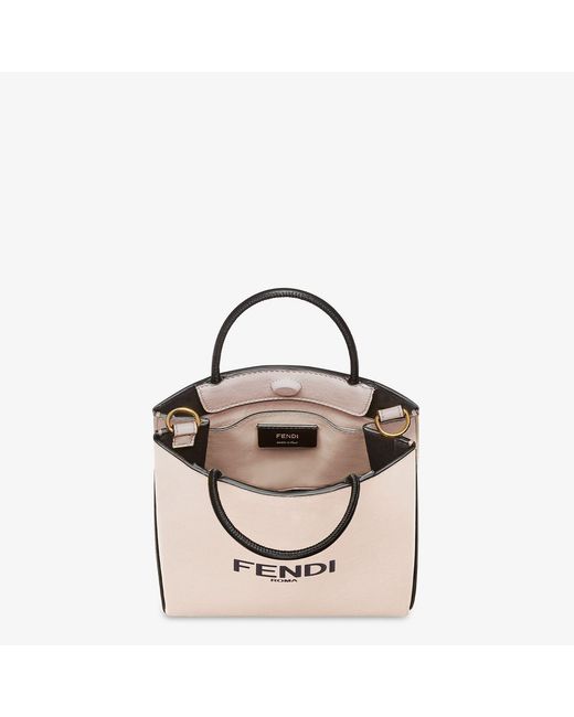 Fendi Natural Small Logo Print Shopping Bag