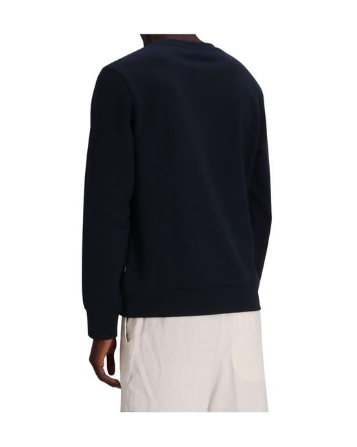 Boss Blue Floral-Embroidered Sweatshirt for men