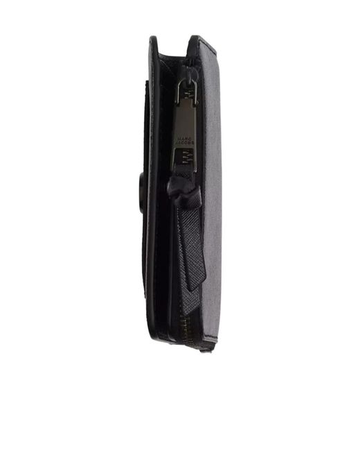 Marc Jacobs Black Logo-Plaque Leather Wallet