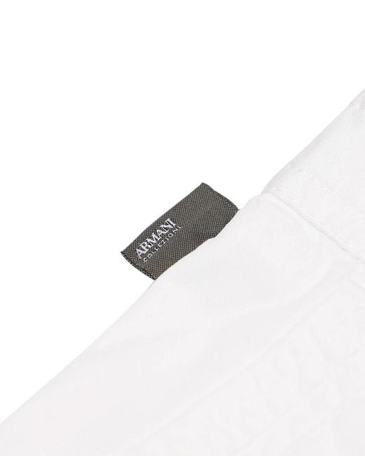 Armani Collezioni White Logo Shorts for men