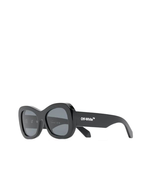 Off-White c/o Virgil Abloh Black Oval-Frame Sunglasses for men